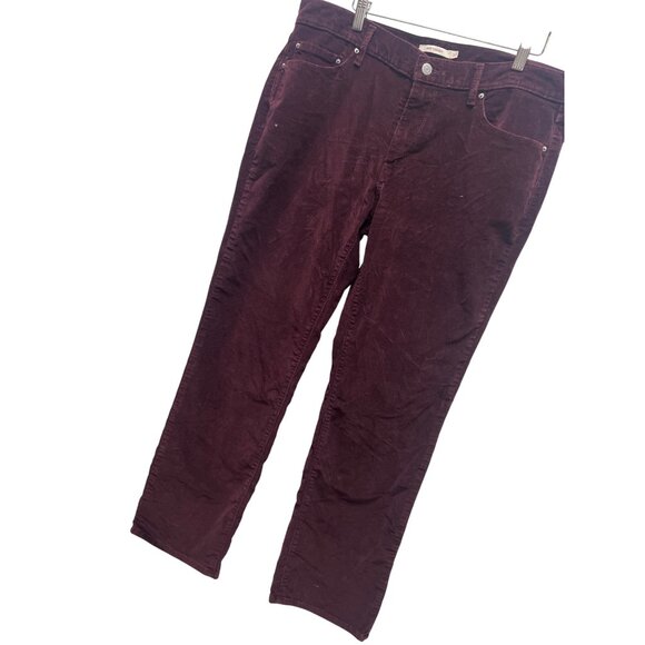 Levi's Burgandy Corduroy 505 Straight Leg Pants Size 33 - Picture 3 of 10